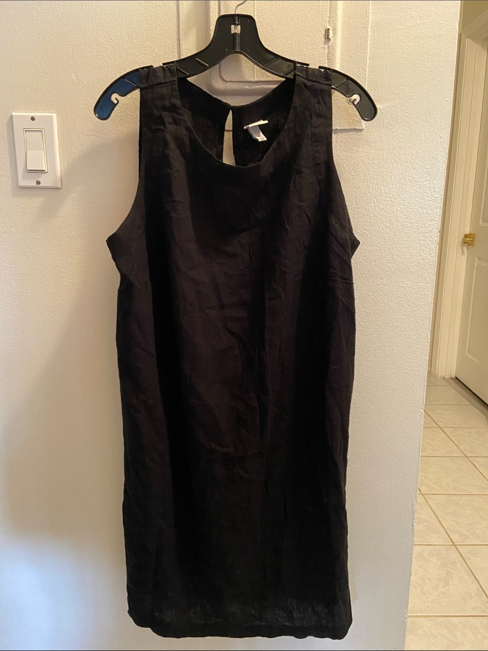 a new day Black Sleeveless Midi Shift Dress